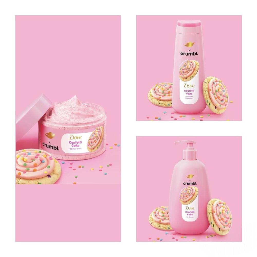 Dove x Crumbl Cookie Limited Edition Confetti Cake Body Care Set